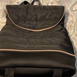 Quilted nylon backpack